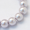 Baking Paint Pearlized Glass Pearl Round Bead Strands X-HY-Q003-6mm-25-3