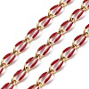 Ion Plating(IP) 304 Stainless Steel Enamel Twisted Oval Link Chains CHS-K019-02G-04-1