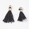 Polycotton(Polyester Cotton) Tassel Pendant Decorations X-FIND-S275-G-M-2