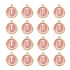 Golden Plated Alloy Enamel Charms X-ENAM-S118-07I-2