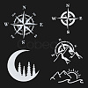 5 Sheets 5 Styles PVC Waterproof Stickers DIY-GF0006-27-1
