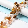 Natural Yellow Hematoid Quartz/Golden Healer Quartz Beads Strands G-B028-B08-2