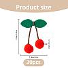 30Pcs Wool Felt Cherry Balls AJEW-FH0007-72-2