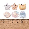 Ocean Animals Transparent Resin & Paillette & Glitter Powder Cabochons RE-CBAA73D-01-3
