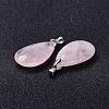 Natural Rose Quartz Pendants X-G-D084-01P-B15-4