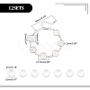 Round Tray 304 Stainless Steel Link Bracelets BJEW-AB00002-3