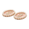 Zinc Alloy Enamel Cabochons ENAM-Q501-01LG-02-3