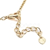 Rack Plating Brass Pave Cubic Zirconia Flat Round & Rectangle Link Necklaces for Women NJEW-B109-01G-4