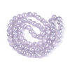 Electroplate Opaque Solid Color Glass Beads Strands GLAA-TAC0009-05B-02-2