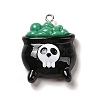 Opaque Resin Pendants RESI-K020-04G-1