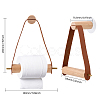 Globleland 2 Sets 2 Colors Wood & Brass Toilet Wall Hanging Perforated Rope Holder FIND-GL0001-51-2