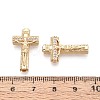 Religion Brass Micro Pave Clear Cubic Zirconia Beads KK-T080-90G-3