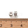 Rack Plating Clear Brass Micro Pave Cubic Zirconia Beads KK-H508-21P-2