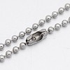Tarnish Resistant 304 Stainless Steel Ball Chain Necklaces LS-NJEW-A288F-06P-1