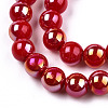 Electroplate Opaque Glass Beads Strands GLAA-T032-P10mm-AB04-2
