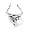 Cattle Head Wide Band Rings for Men RJEW-F126-10AS-1