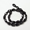 Dyed Natural Black Onyx Twist Beads Strands G-P093-08-2