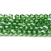 Transparent Electroplate Glass Beads Strands EGLA-A039-T6mm-A03-1