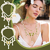 2Pcs 2 Colors Alloy Enamel Butterfly Pendant Double Layer Necklaces for Women NJEW-OC0001-05-5
