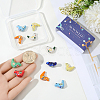 14Pcs 7 Colors Handmade Printed Porcelain Beads PORC-SC0001-46-3