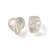 UV Plating Rainbow Iridescent Acrylic Beads OACR-F004-05G-2