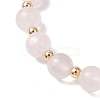 Natural Rose Quartz & Synthetic Turquoise Stretch Bracelets BJEW-JB13475-4