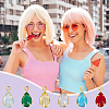 48Pcs 6 Colors Glass Charms KK-PH0010-45-6