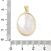 Rack Plating Brass Pave Shell Pendants KK-Z064-28G-07-3