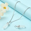 2Pcs Natural Quartz Crystal Double Terminated Pointed Pendants G-YW0002-05F-6
