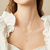1pc 304 Stainless Steel Letter Pendant Necklaces NJEW-LP0001-39Q-G-4