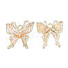 Brass Pave Clear Cubic Zirconia Pendants KK-N232-479-1