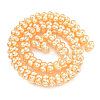Transparent Spray Painted Glass Beads Strands GLAA-P066-01D-4