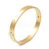 Ion Plating(IP) 304 Stainless Steel Grooved Star Bangles BJEW-F464-14G-2