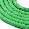 Flat Round Handmade Polymer Clay Beads CLAY-R067-8.0mm-08-3