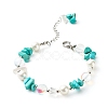 4Pcs Mixed Gemstone Chip Beaded Bracelets Set for Girl Women BJEW-TA00019-4