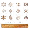 50Pcs Laser Cut Unfinished Wood Pendants WOOD-CJ0001-37-2