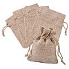 Burlap Packing Pouches Drawstring Bags ABAG-Q050-7x9-01-1