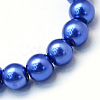 Baking Paint Pearlized Glass Pearl Round Bead Strands X-HY-Q003-4mm-28-2