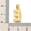 Rack Plating Brass Micro Pave Cubic Zirconia Pendants KK-L226-100G-E-3