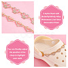 Heart with Butterfly/Infinity Alloy Rhinestone Link Shoe Decoration Chain FIND-AB00008-4