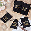 30Pcs Jute Cloth Drawstring Bags with Gold Stamping Thank You for Being ABAG-GO0001-05-4