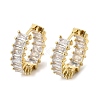 Brass Micro Pave Cubic Zirconia Huggie Hoop Earrings EJEW-K083-37G-B-2