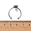 304 Stainless Steel Open Cuff Ring Components STAS-M057-01F-P-3