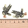 Alloy with Black Enamel Pendants AL-CBA2919-02G-01-3