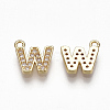 Brass Cubic Zirconia Charms KK-S348-330W-2