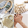 52 Pcs 26 Styles Unfinished Natural Wood European Beads WOOD-SC0001-32-5