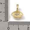 Brass Micro Pave Clear Cubic Zirconia Charms KK-C262-45G-3