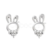 925 Sterling Silver Stud Earrings Findings EJEW-B038-07P-1