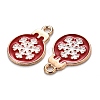 Christmas Alloy Enamel Pendants ENAM-D047-17G-03-2