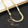 PVD Vacuum Plating 201 Stainless Steel Herringbone Chain Necklaces X-NJEW-M187-06G-1